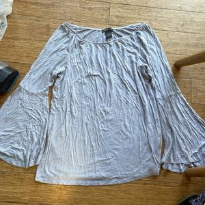 Lilac purple bell long sleeved shirt.